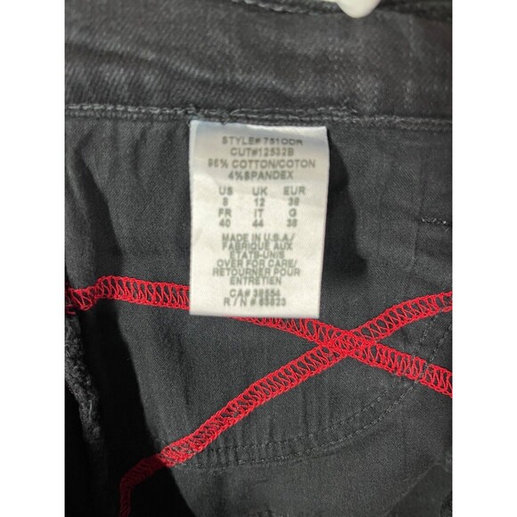 Not Your Daughters Denim Black Jeans Women’s SZ 8 *black glitter trim down sides - Picture 5 of 9